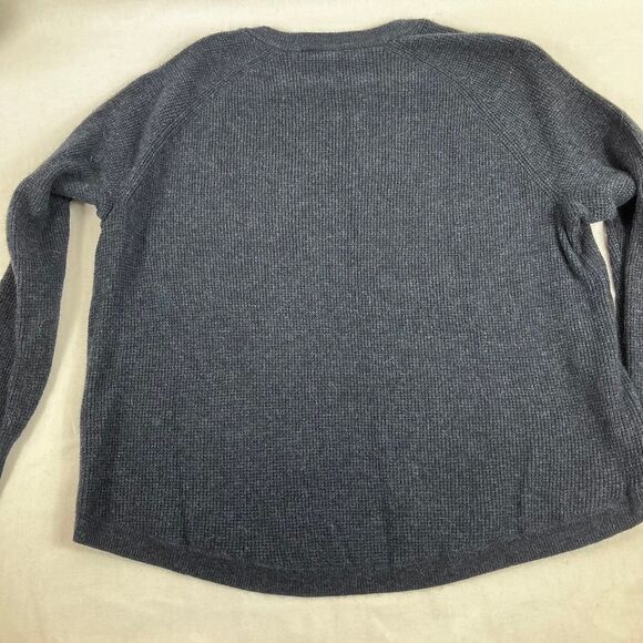 Madewell Jane Waffle Stitch Sweater Wool Alpaca Blend Navy Blue Women’s Large - Picture 5 of 5